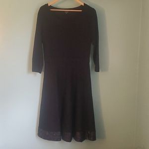 Black wool dress